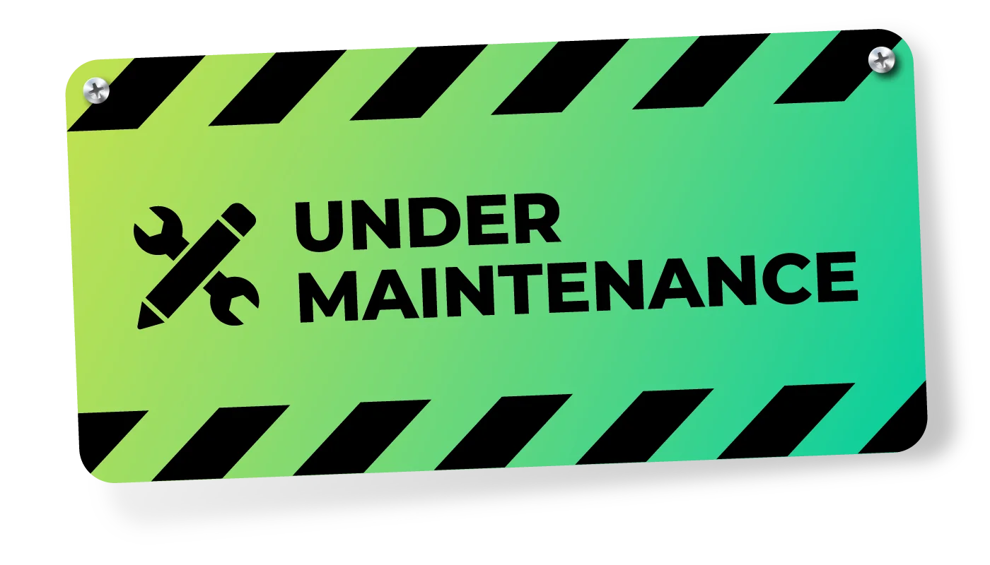 Under maintenance sign