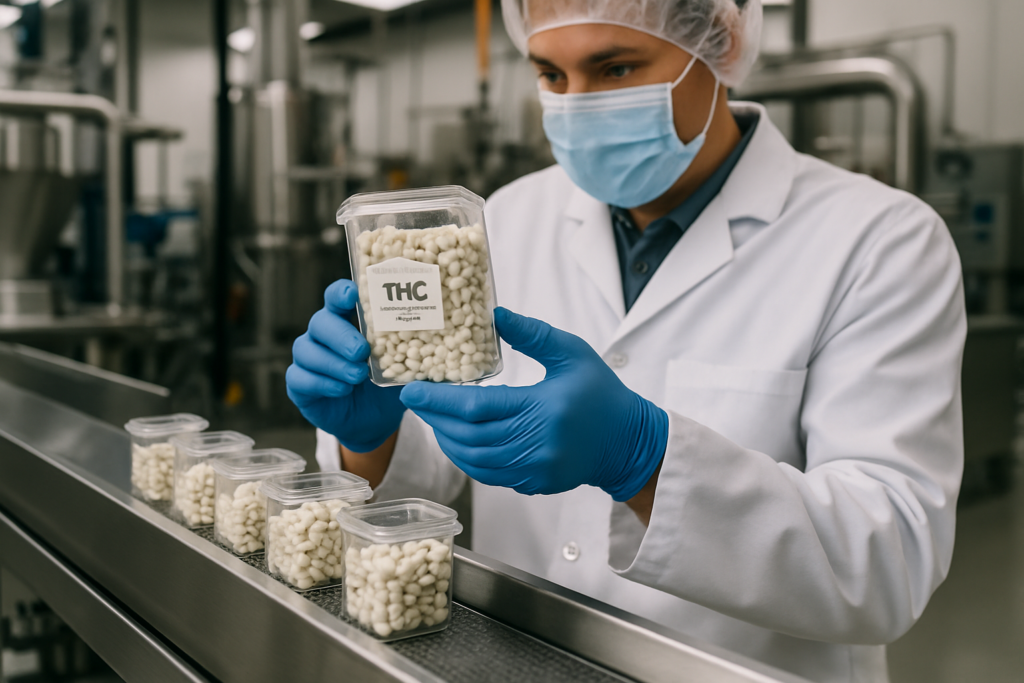 cannabis product innovation being made or inspected