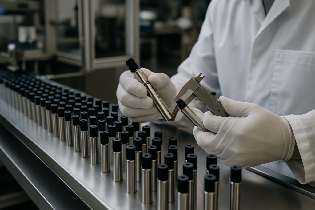 Manufacturing process of 510 thread batteries
